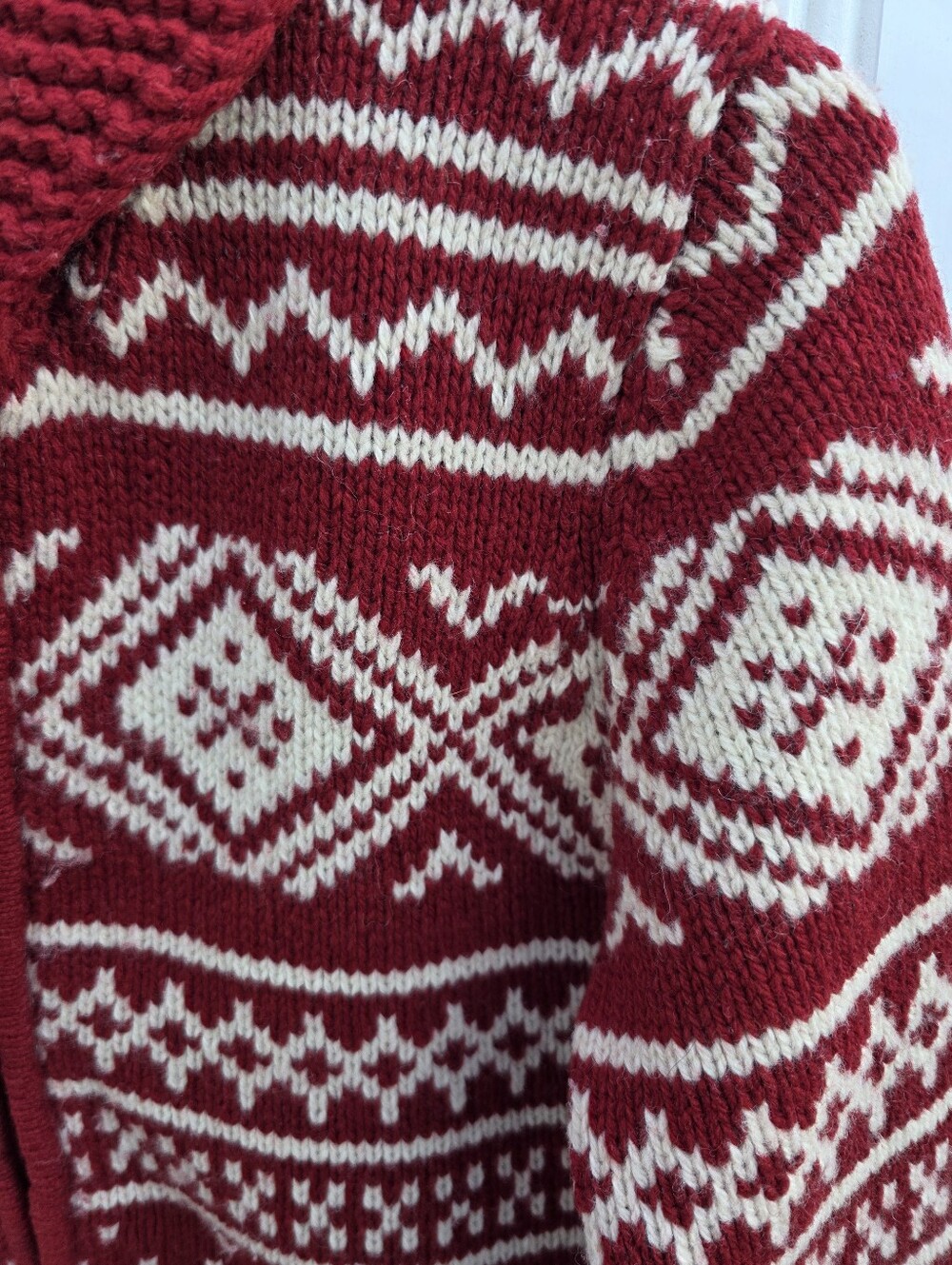 Hudson's Bay Company HBC Team Canada Olympic Cowichan Style Wool Cardigan Medium - Picture 7 of 11